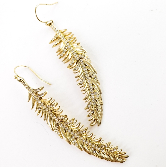 Jewelry - Banana Republic Statement Earrings Feather